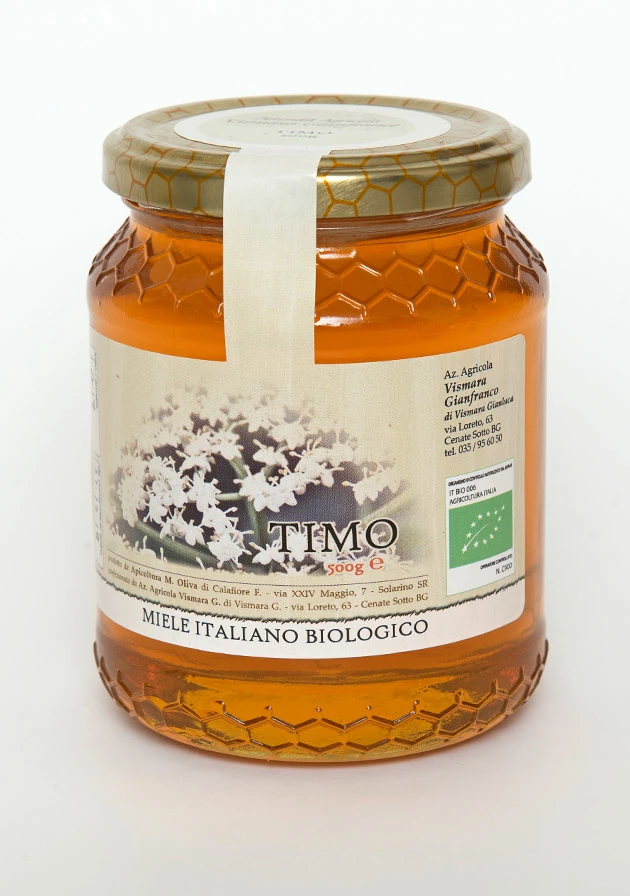 Miele biologico di timo biologico naturale: Produzione e Vendita dal produttore al consumatore