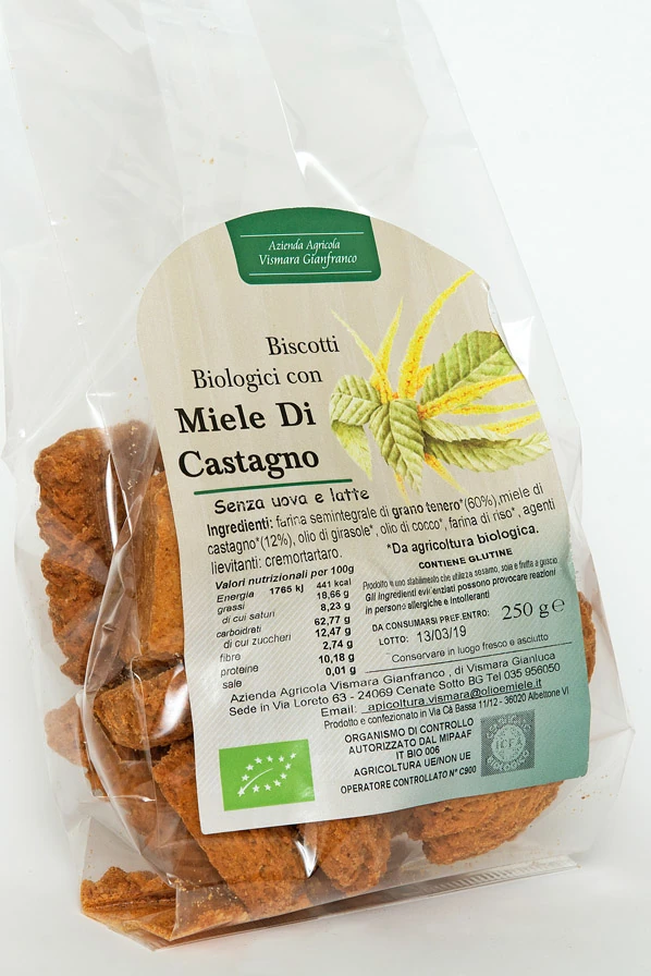 Biscotti bio al miele di castagno naturale: Produzione e Vendita dal produttore al consumatore