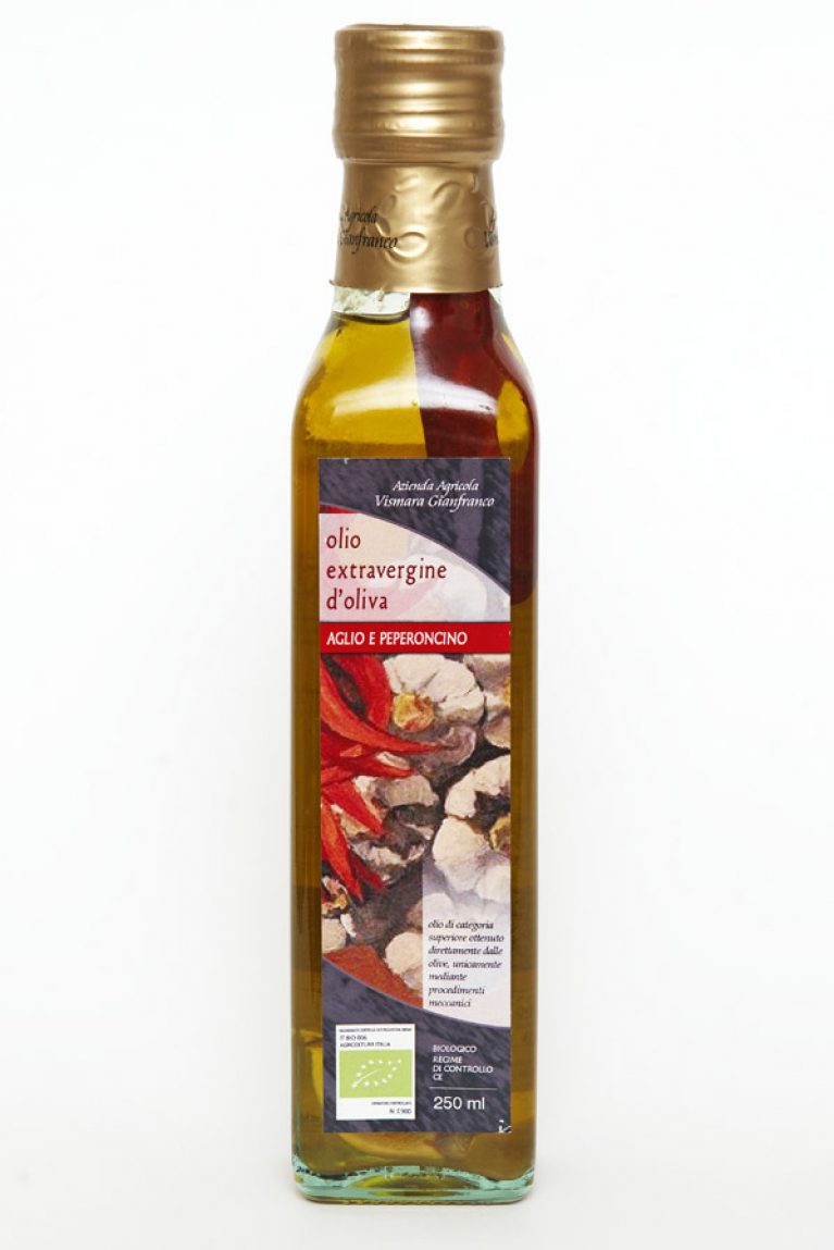 Olio EVO con Aglio e Peperoncino biologico: Produzione e Vendita dal produttore al consumatore