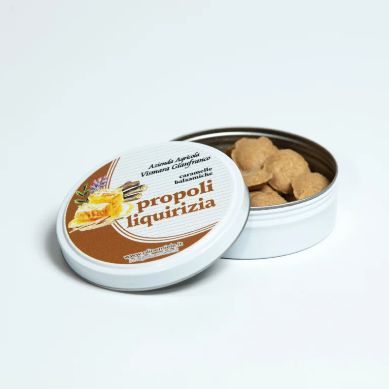 Caramelle Propoli e Liquirizia - Metal Box aperto