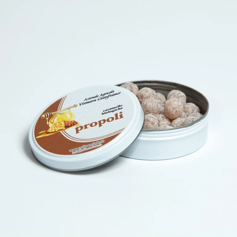 Caramelle alla Propoli Metal Box aperto